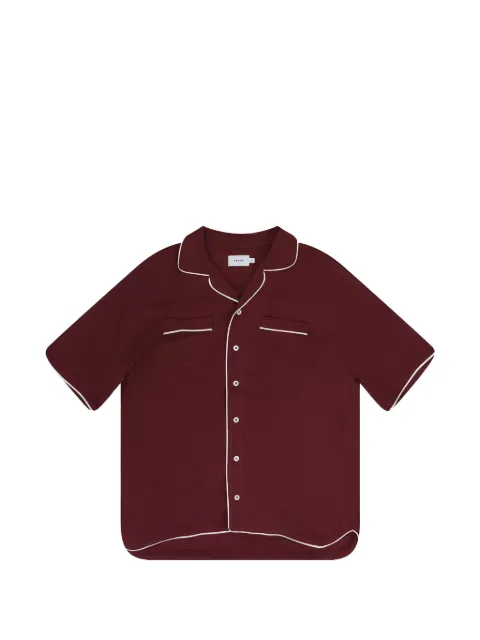 RHUDE piping-detail short-sleeve shirt Red RHSS22SR13092127MRN