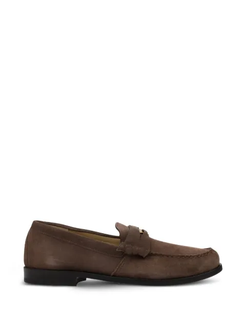 RHUDE logo-plaque suede loafers Brown RHDMFTW0014BRN