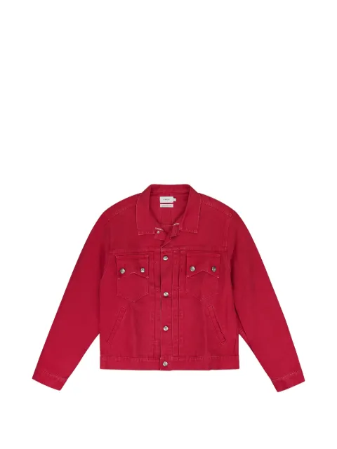 RHUDE pocket-details button-down denim jacket Red RHFW22JA35608374RED