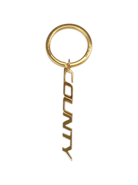 COUNTY OF MILAN County logo-pendant keychain Gold CWZG001S20MET0017600