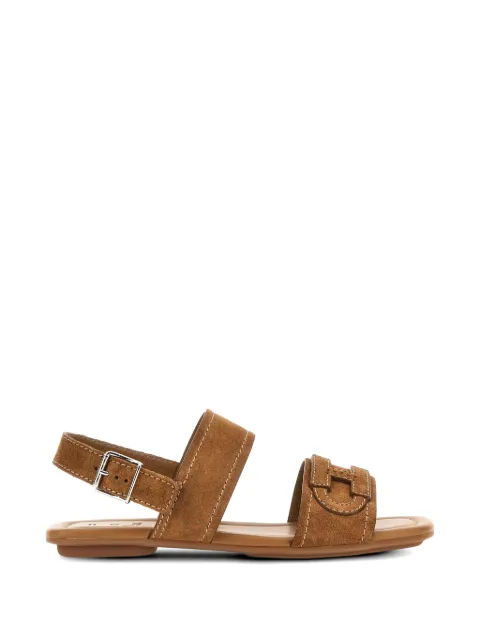 Hogan H685 logo-appliqué sandals Brown HXW6850GC30BTMS600