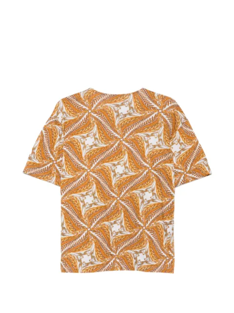 Ferragamo Pre-Owned 1980s leopard-print T-shirt and skirt Orange SF280BEB