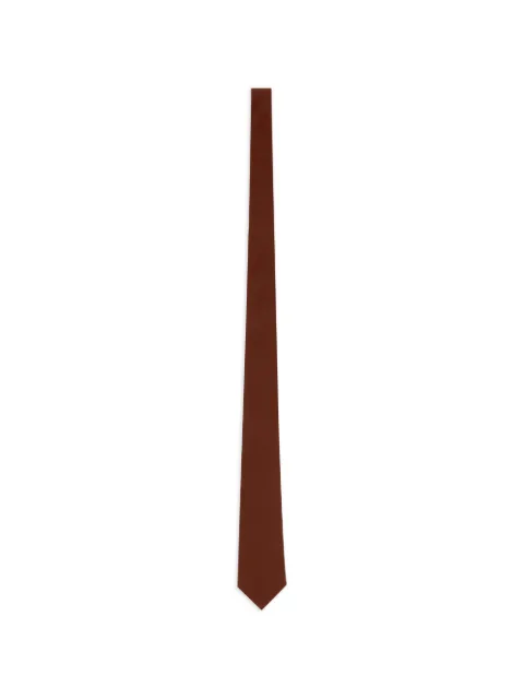 Saint Laurent satin-finish silk tie Brown 8583553Y011