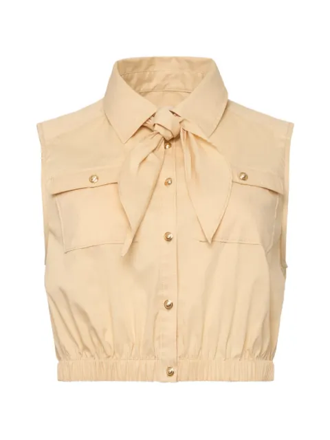 Cinq A Sept sleeveless tie-neck top Neutrals ZW22063044ZALCR