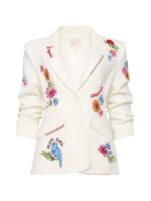 Cinq A Sept Cheyenne floral-embroidered blazer Neutrals ZJ548V1319ZIVOMU