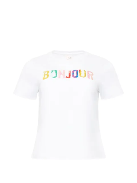 Cinq A Sept Bonjour scribble-print T-shirt White ZT12658918ZWEMU