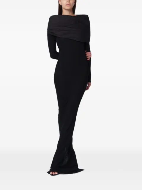 ENTIRE STUDIOS Cavalier off-shoulder long-sleeve dress Black ESWW256022WO