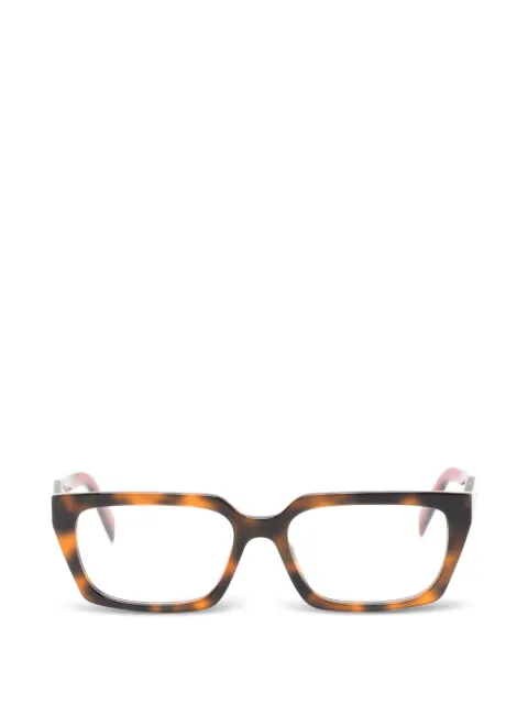Prada Eyewear tortoiseshell-effect rectangle-frame glasses Brown VPRD05