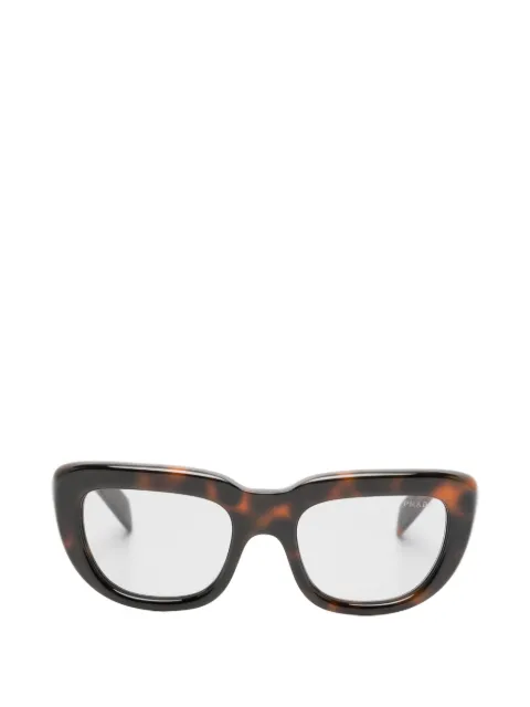 Prada Eyewear tortoiseshell-effect rectangle-frame sunglasses Brown 0PRD07S