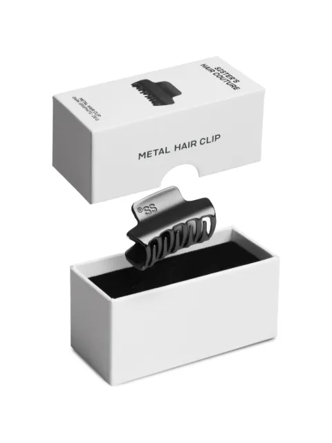 Sister’s Aroma matte logo-embossed hair clip Black 4820227785643EU