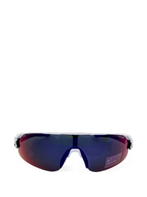 Nike Flyfree Shield Team logo-print sunglasses White IF1107X