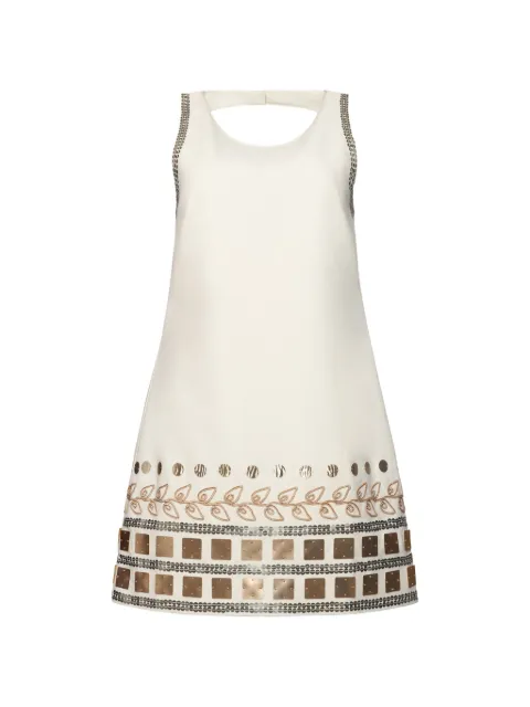 Cinq A Sept embellished cut-out dress Neutrals ZD3492A11889ZIVO