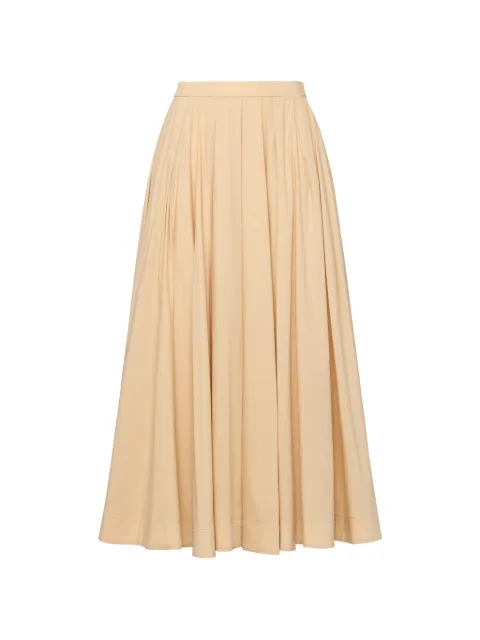 Cinq A Sept Doran pleated A-line skirt Neutrals ZS6563044ZALCR