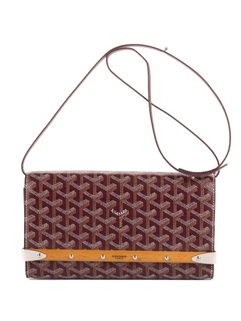 Goyard Pre-Owned Goyardine wood-trim crossbody bag Brown IDC120181