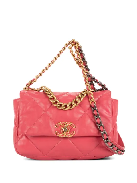 CHANEL Pre-Owned Chanel 19 quilted shoulder bag Pink 29097416