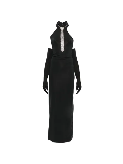 MITILIANE COUTURE crystal-embellished maxi dress Black 5239