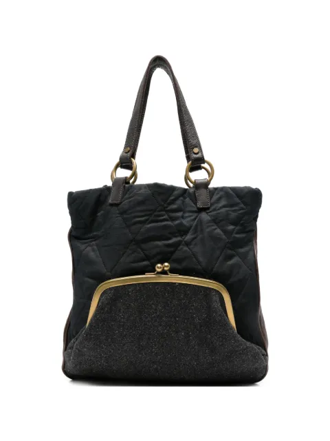 Marni Pre-Owned 2010s quilted-pattern shoulder bag Black MA390BDU