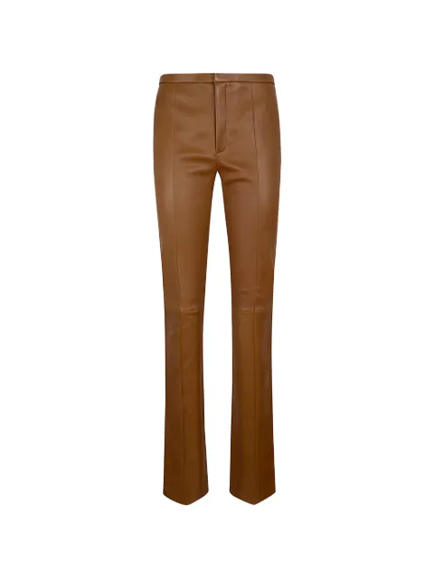 Stouls seam-detail leather trousers Neutrals ICHAMPLONGE