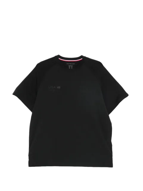 Tommy Hilfiger Us Sail Gp logo-print raglan-sleeve T-shirt Black MN0MN00044