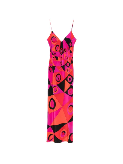 PUCCI occhi-print silk maxi dress Pink 6HRI256H723
