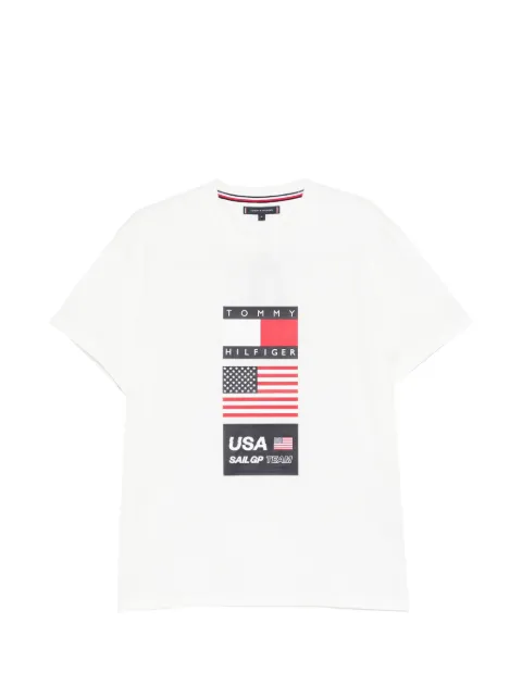 Tommy Hilfiger logo-print T-shirt White MN0MN00033