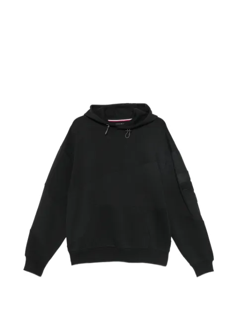 Tommy Hilfiger logo-patch panelled hoodie Black MN0MN00048