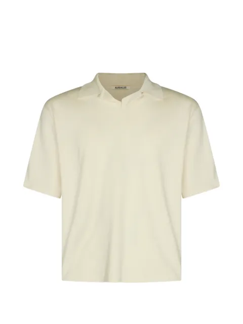 Auralee short-sleeve polo-collar T-shirt Neutrals A26SP02SJIVORY