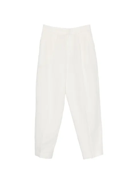 PT Torino pleated cropped trousers White VTDAZ00STDSD61
