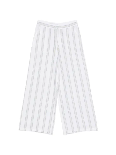 Fedeli New Diana striped palazzo pants White TD000069