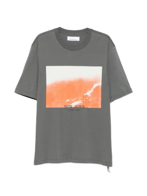 OAMC Peacemaker Slow Down graphic-print T-shirt Grey PCM3OT01CJE001095