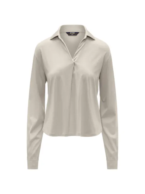 K-Way Grenerie twist-detail long-sleeve blouse Neutrals K71528W