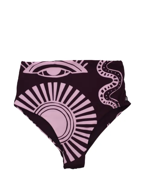 Cala de la Cruz Isis graphic-print bikini bottoms Purple 25A041