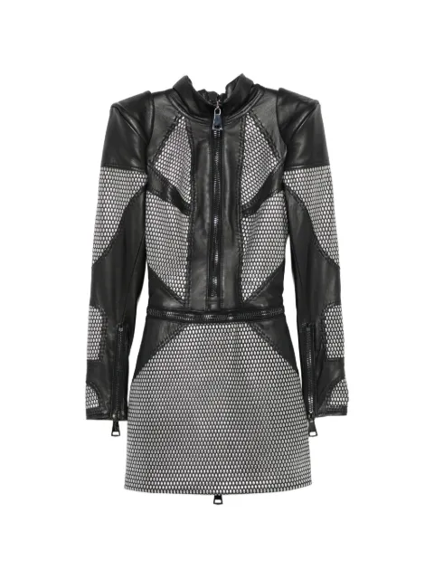 MITILIANE COUTURE studded-shoulder mini dress Black 5208