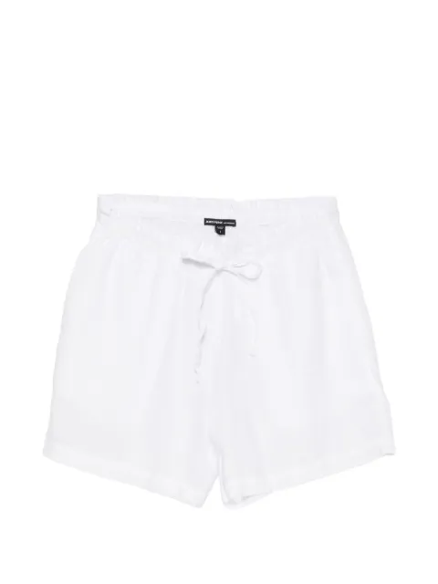 James Perse paperbag-waist linen shorts White WKO4349