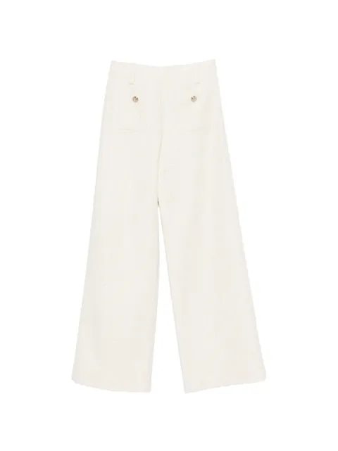 Maje button-detail straight-leg trousers Neutrals MFPPA00878