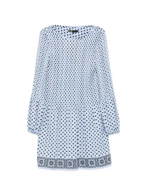 Maje floral-print long-sleeve mini dress Blue MFPRO04979
