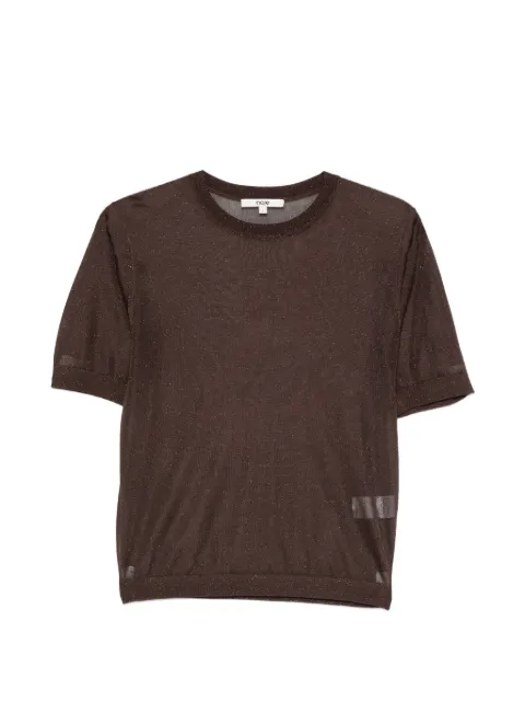 Maje short-sleeve metallic-effect T-shirt (set of two) Brown MFPPU01037