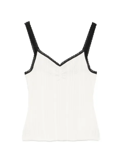 Maje pointelle-knit tank top White MFPCA00730