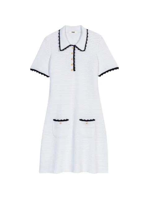 Maje contrast-trim mini dress White MFPRO04849