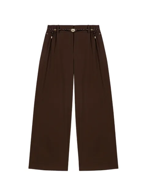 Maje belted wide trousers Brown MFPPA00845