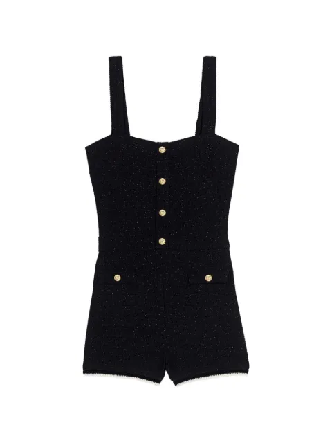 Maje tweed playsuit Black MFPCO00367