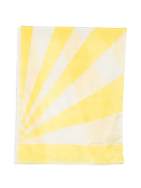 Christian Dior Pre-Owned 1970s sunburst-print scarf Yellow CD250BDO