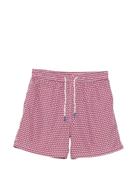 FeFè elephant-print drawstring swim shorts Red B1100