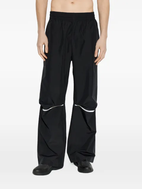 New Balance logo-print piping trousers Black MB61M4DO