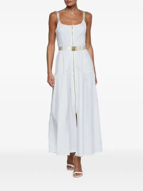 L'Agence Rima belted zip-front maxi dress White 61678LCN