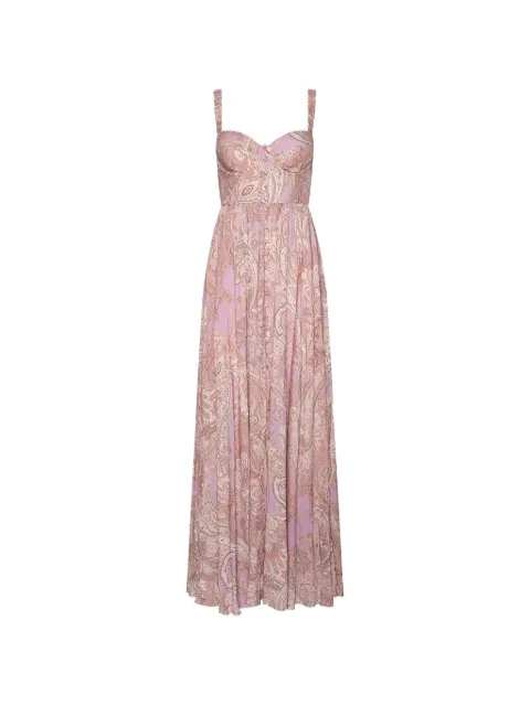 L'Agence Rosette paisley-print maxi dress Purple 61683HFAMVMT
