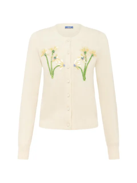 Leo Lin Claire sequin-detailed cardigan Neutrals LLPF260372