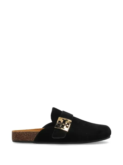 Tory Burch Mellow T-Monogram buckle-fastening flat mules Black 154446