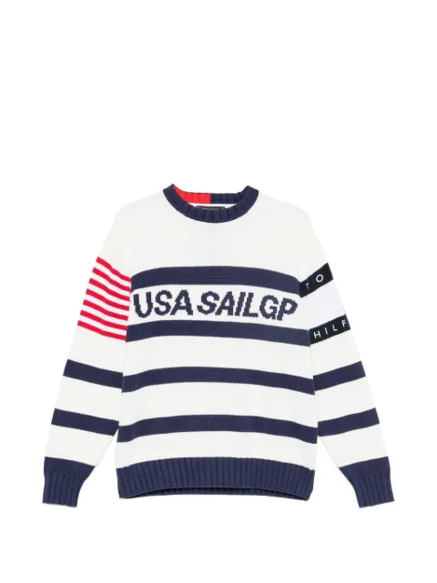 Tommy Hilfiger striped sweater White MN0MN00046