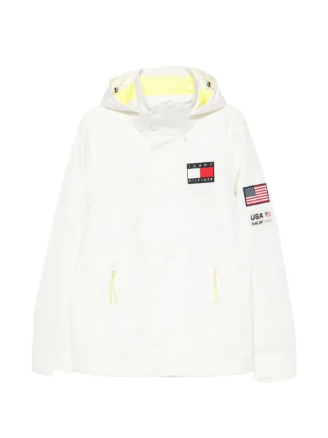 Tommy Hilfiger x US Sail GP logo-patch hooded jacket White MN0MN00026